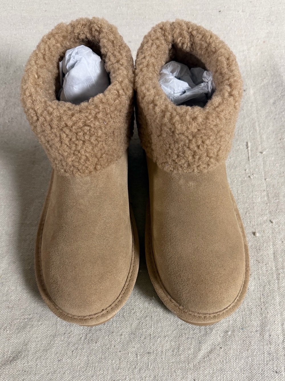 BearPaw Kids Sherpa Cuff Boot in Tan